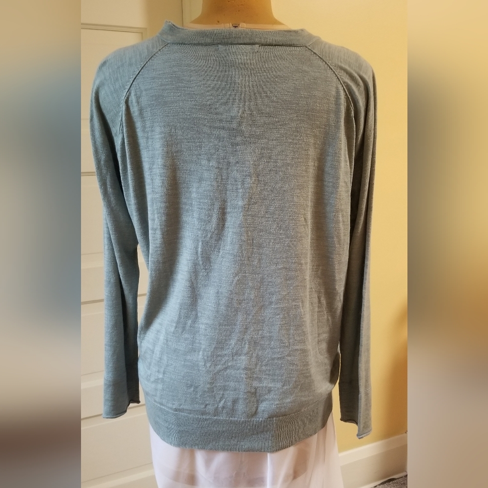 Eddie Bauer Like New Lightweight Light Green Knit Long Sleeve Tunic Size XXL - Picture 2 of 7